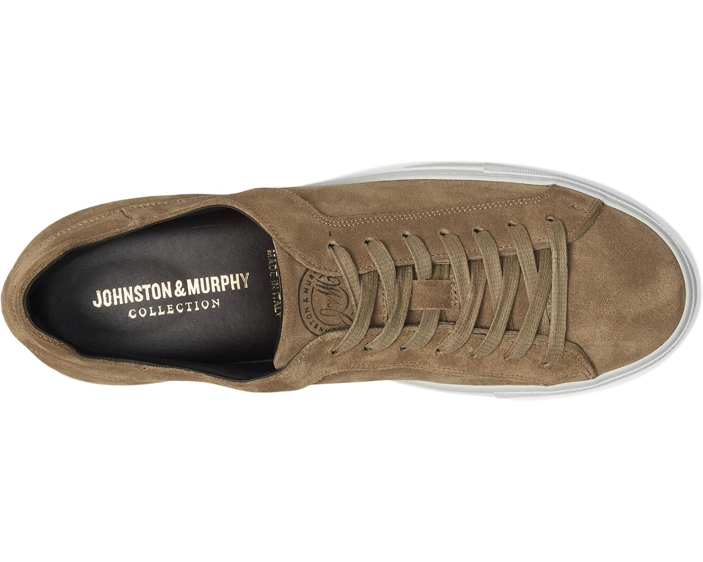 Men's Johnston & Murphy Collection Jared Lace-To-Toe Taupe Italian Suede