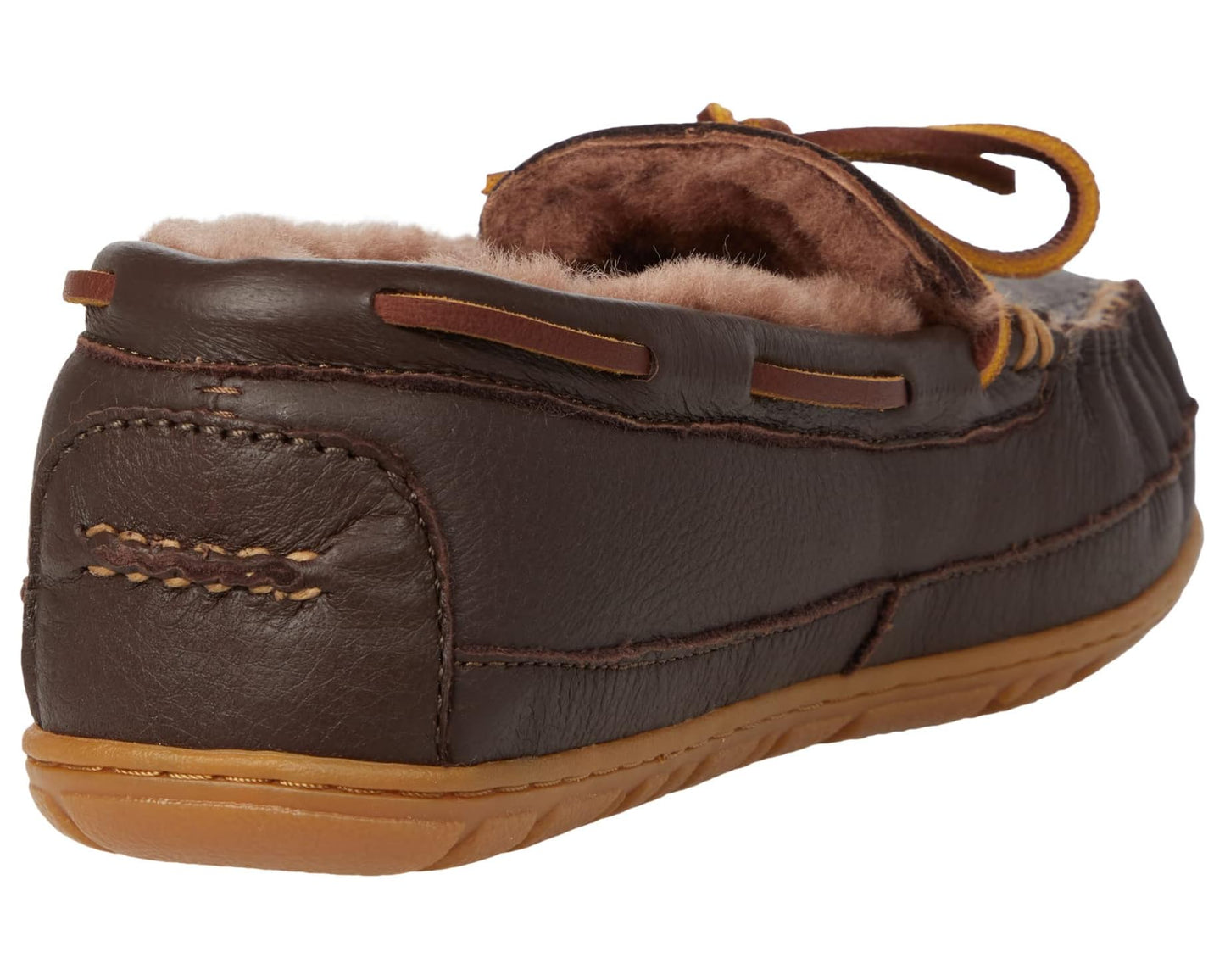 Men's L.L.Bean Wicked Good Moosehide Slipper Moccasin Chocolate