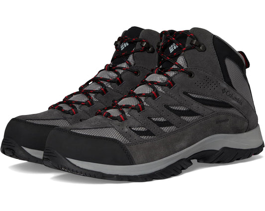 Men's Columbia Crestwood Mid Waterproof Dark Grey/Mountain Red