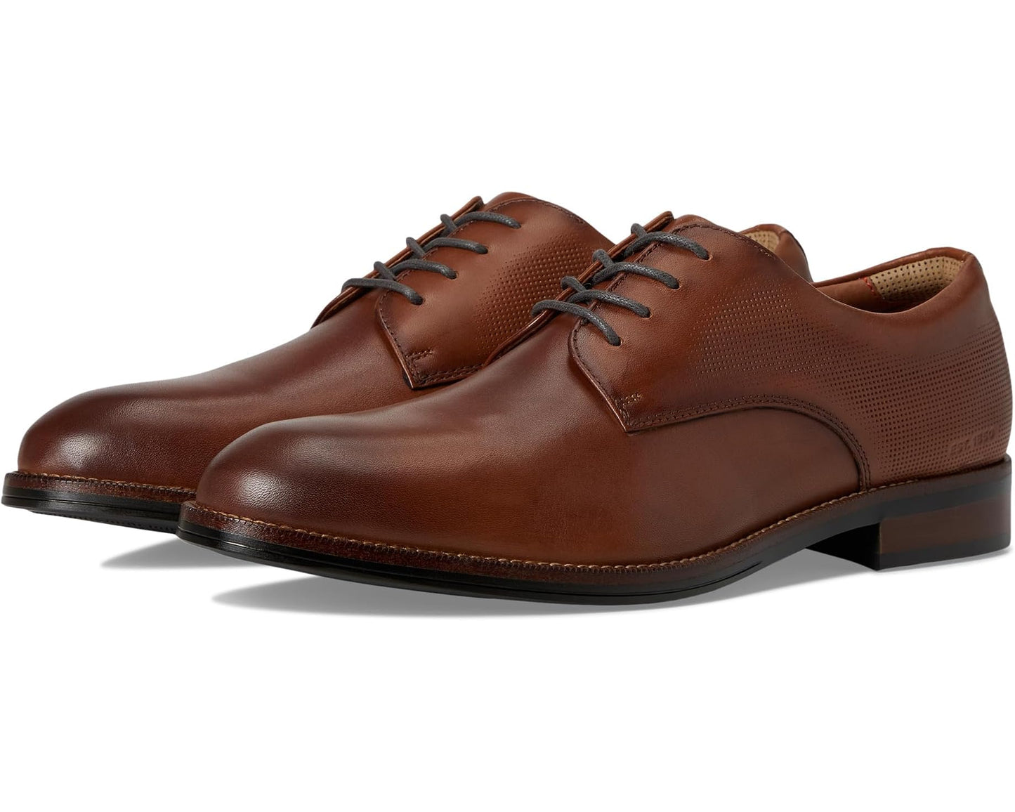 Men's Johnston & Murphy Xc Copley Plain Toe Cognac Waterproof Embossed Full Grain
