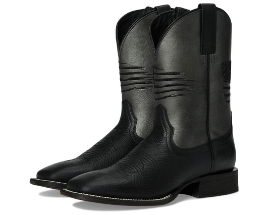 Men's Ariat Circuit Patriot Cowboy Boots Black Night