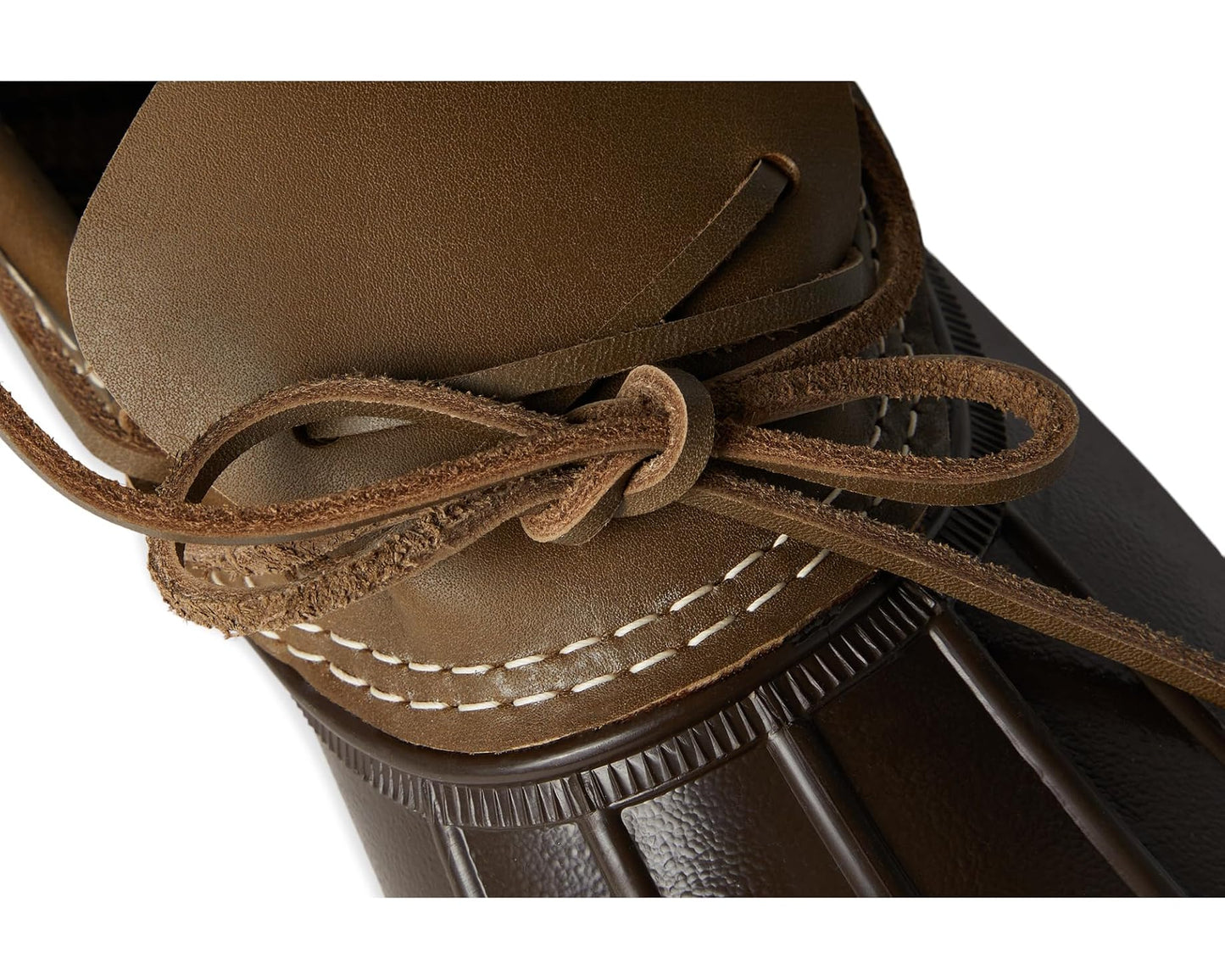 Men's L.L.Bean Rubber Moc Field Olive/Bean Boot Brown/Sail Orange