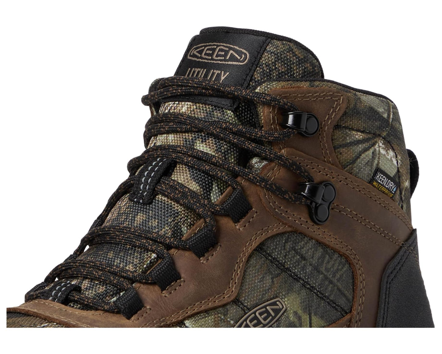 Men's KEEN Utility Skokie Waterproof Work Boots (Carbon Toe) Camo/Black