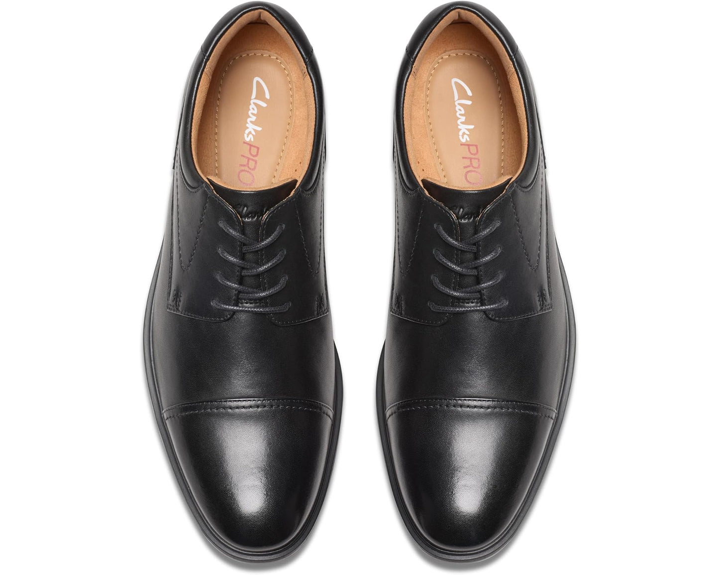 Men's Clarks Eldredge Cap Black Leather