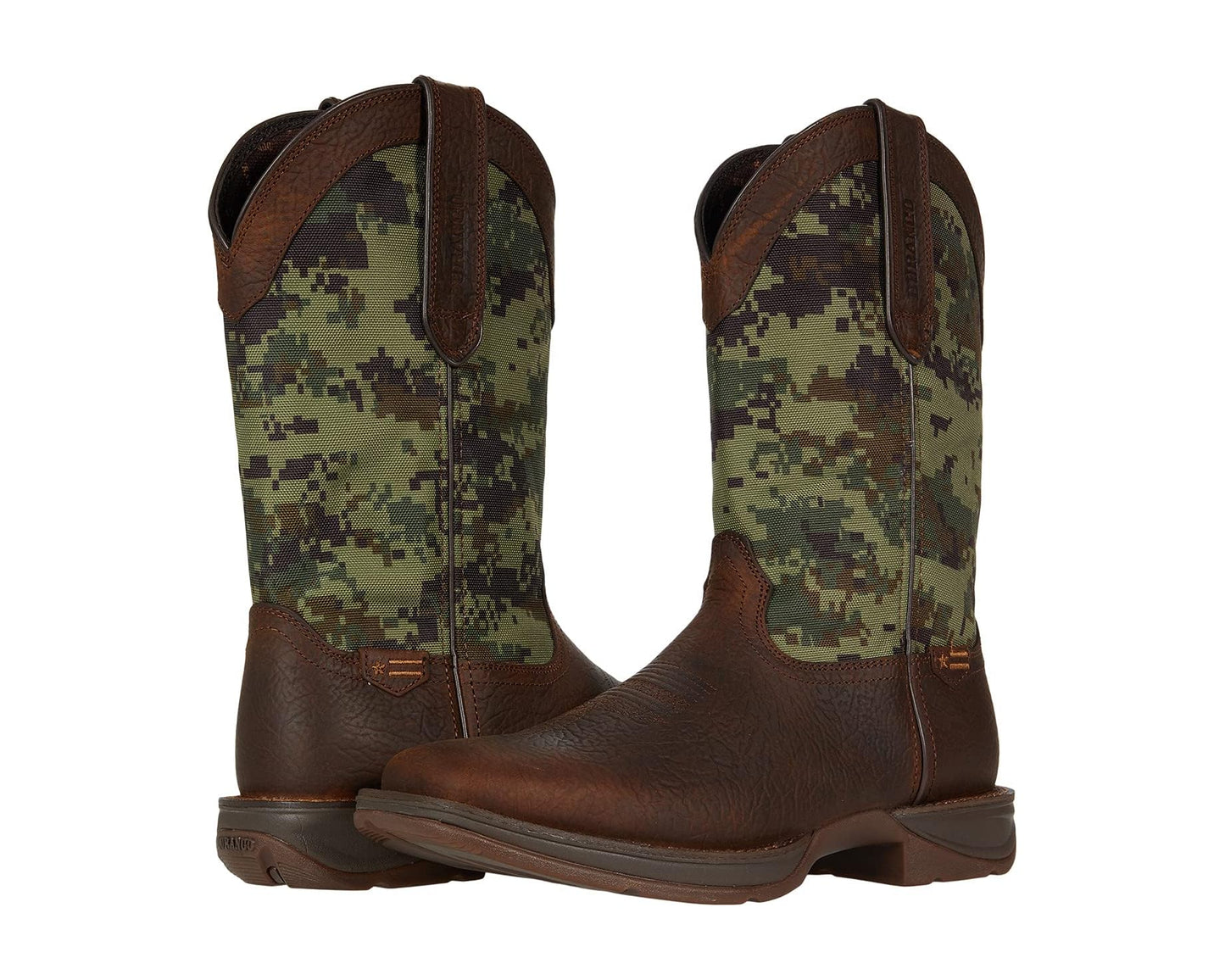 Men's Durango Rebel 11 Western Dark Brown/Green Digital Camo
