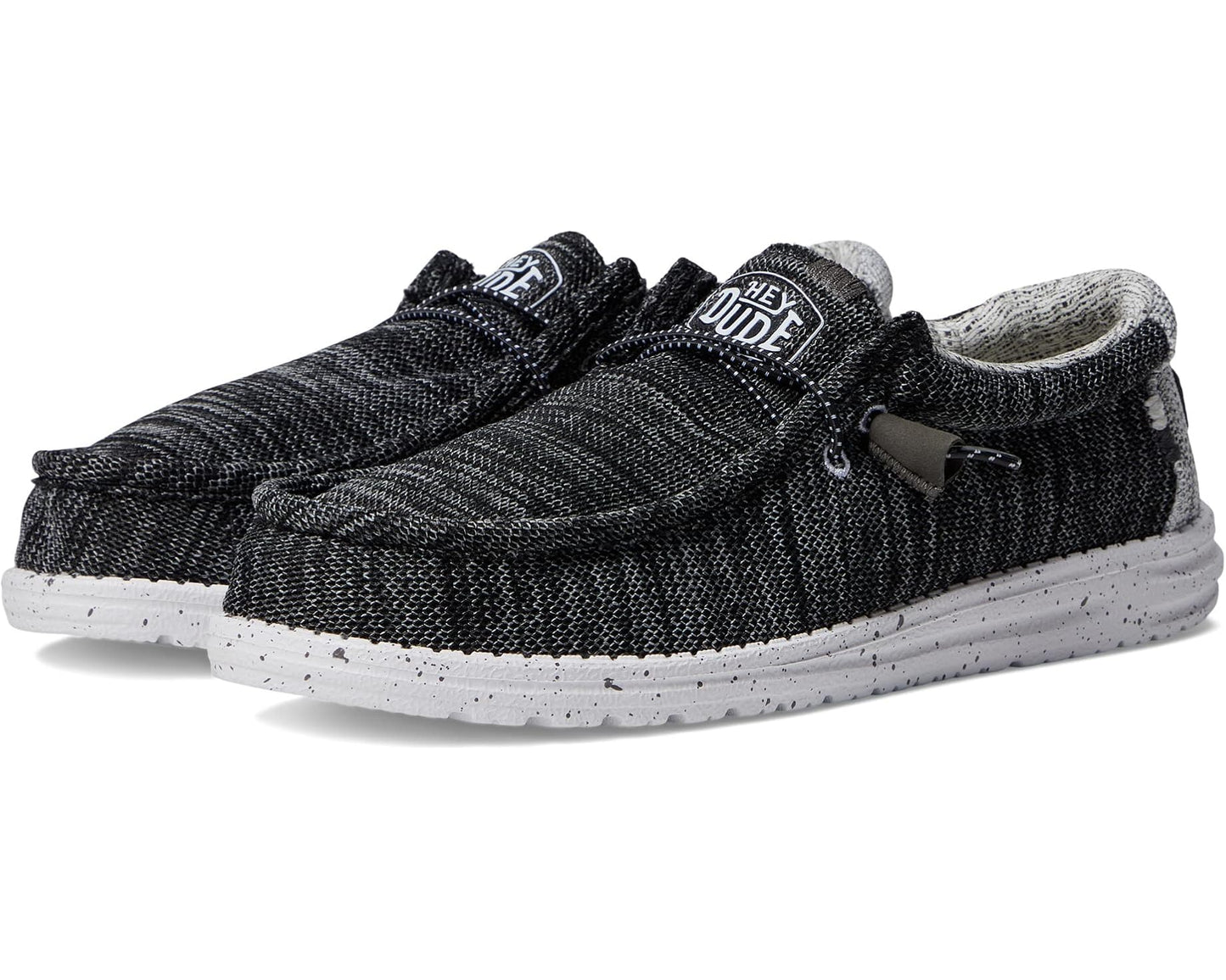 Men's Hey Dude Wally Stretch Mix Slip-On Casual Shoes Meteorite
