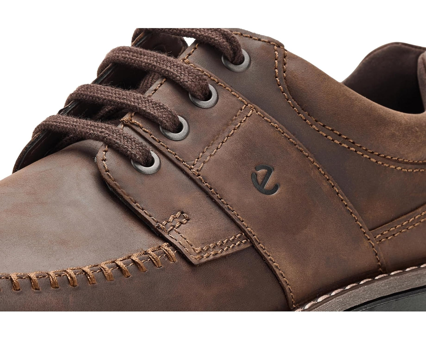 Men's ECCO Fusion Walker Moc Toe Oxfords Cocoa Brown Nubuck