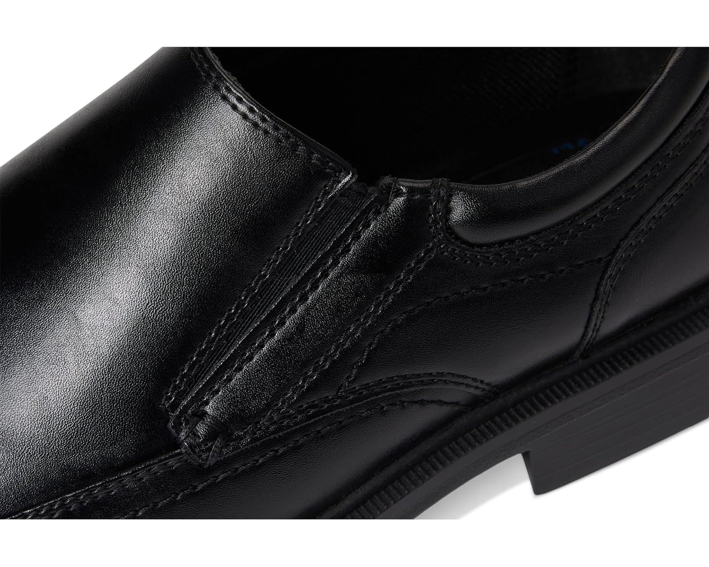 Men's Dockers Edson Moc Toe Loafer Black Polished Full Grain