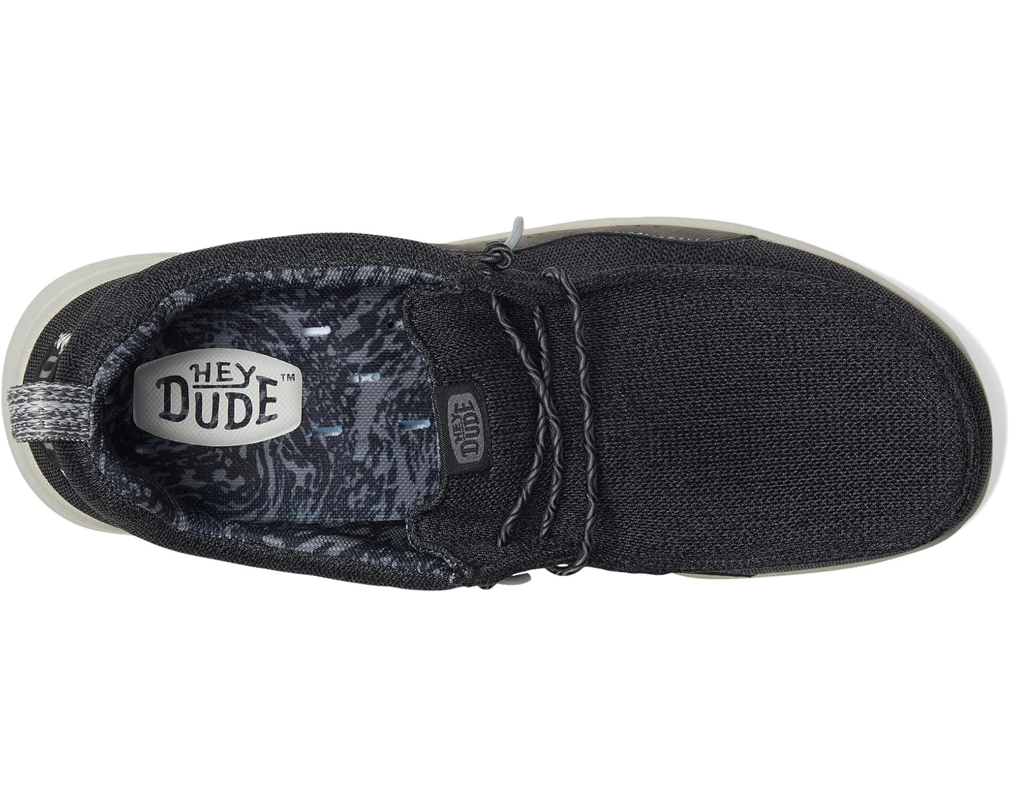 Men's Hey Dude Wally Hey2O Mesh Black/Monument Grey