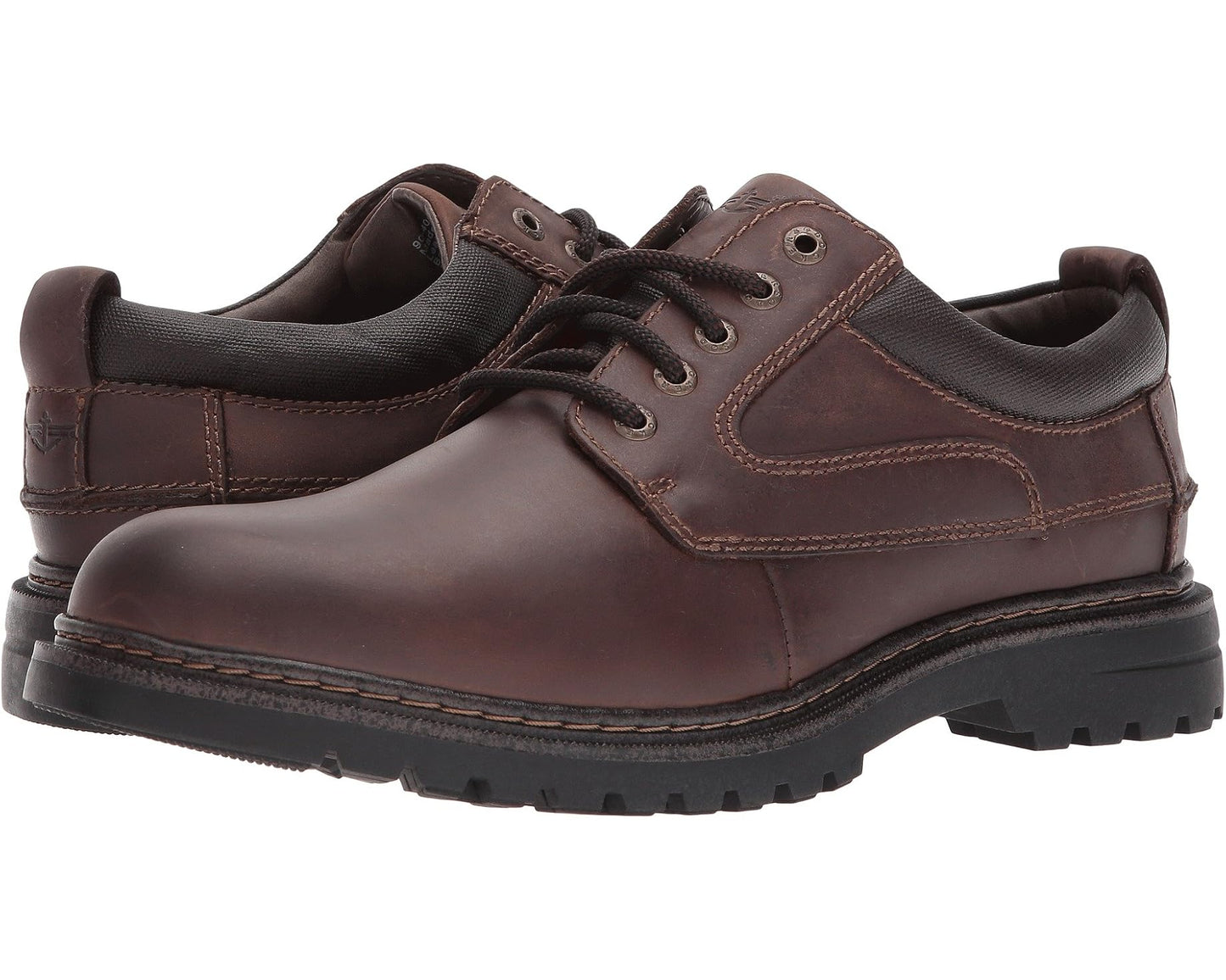 Men's Dockers Warden Plain Toe Oxford Red/Brown Soft Oiled Crazyhorse