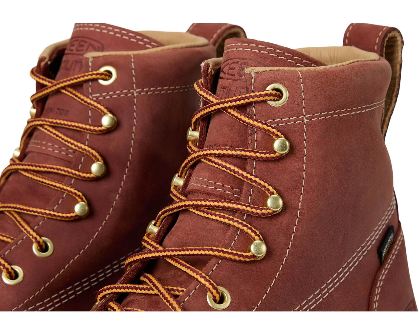 Men's KEEN Utility Liberty 6 Waterproof 90° Heel Boot (Carbon Toe) Bombay Brown/Gum