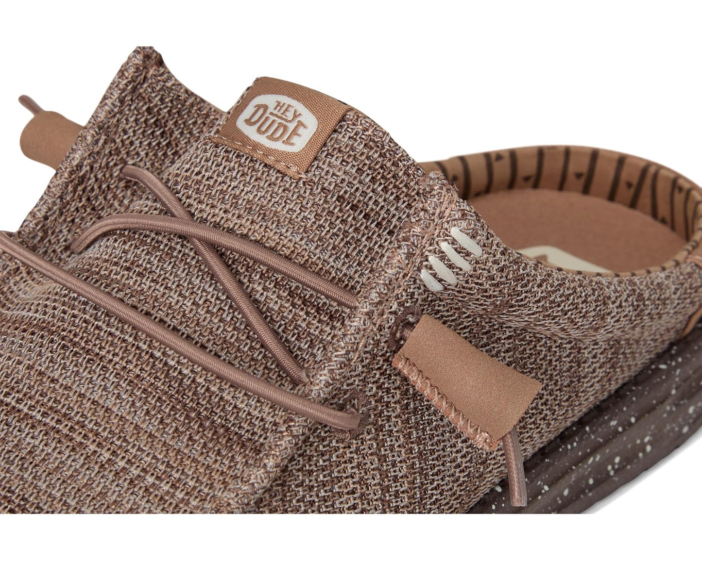 Men's Hey Dude Wally Slip Stretch Sox Deep Taupe/Chanterelle Tan