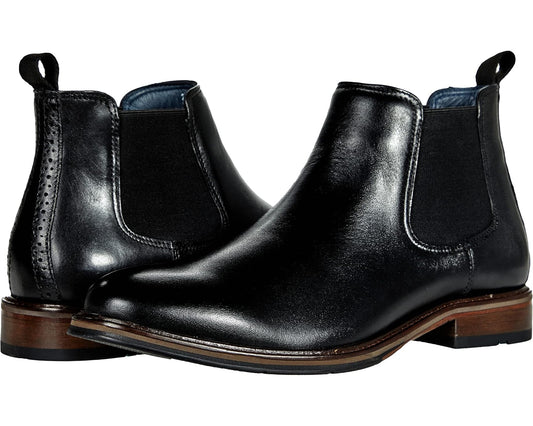 Men's Johnston & Murphy XC Flex Raleigh Chelsea Black Full Grain
