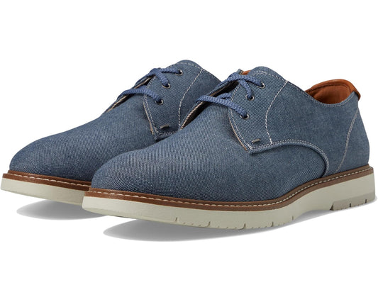 Men's Florsheim Vibe Canvas Plain Toe Oxford Blue