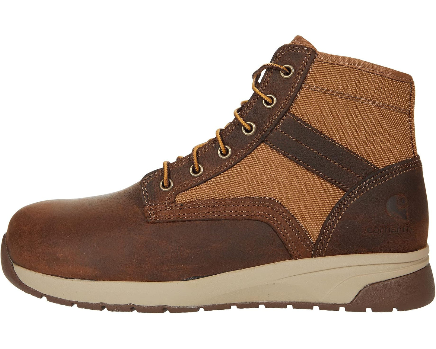Men's Carhartt Force 5 Lightweight Sneaker Boots Nano Comp Toe Brown Leather/Tan Duck