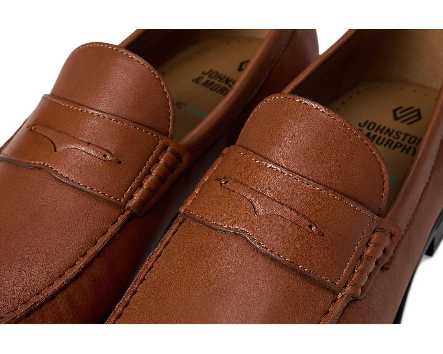 Men's Johnston & Murphy Harrison Penny Cognac Glove Leather