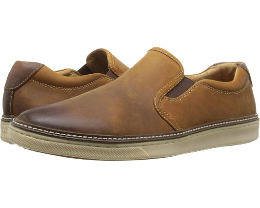 Men's Johnston & Murphy McGuffey Casual Slip-on Sneaker Tan Oiled Full Grain