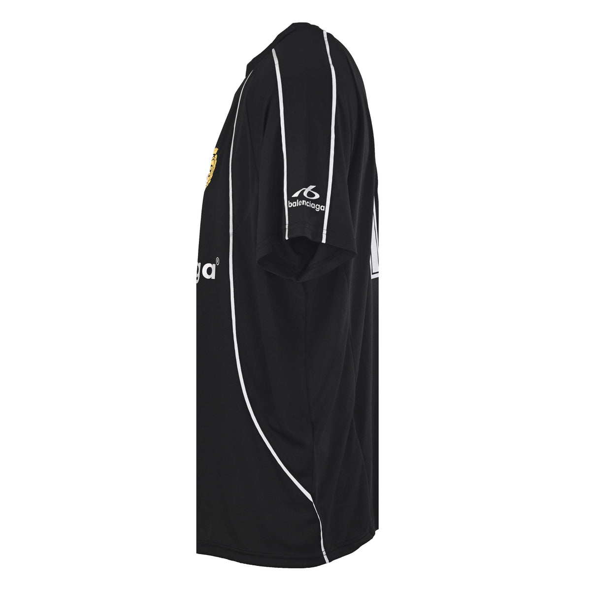 Balenciaga Soccer Jersey Crest T-Shirt in Black & Blue