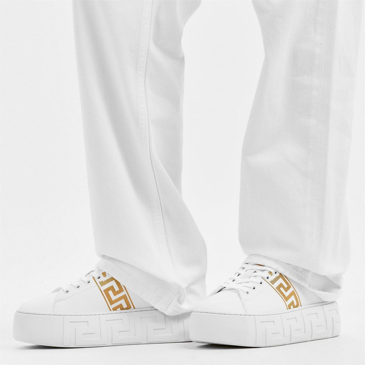 Versace Womens Logo Sneakers Platform Trainers