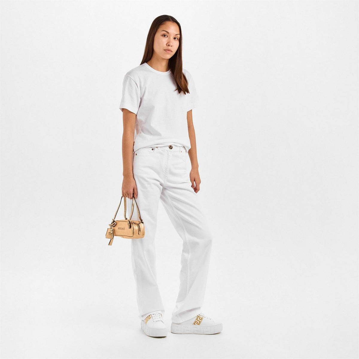 Versace Womens Logo Sneakers Platform Trainers