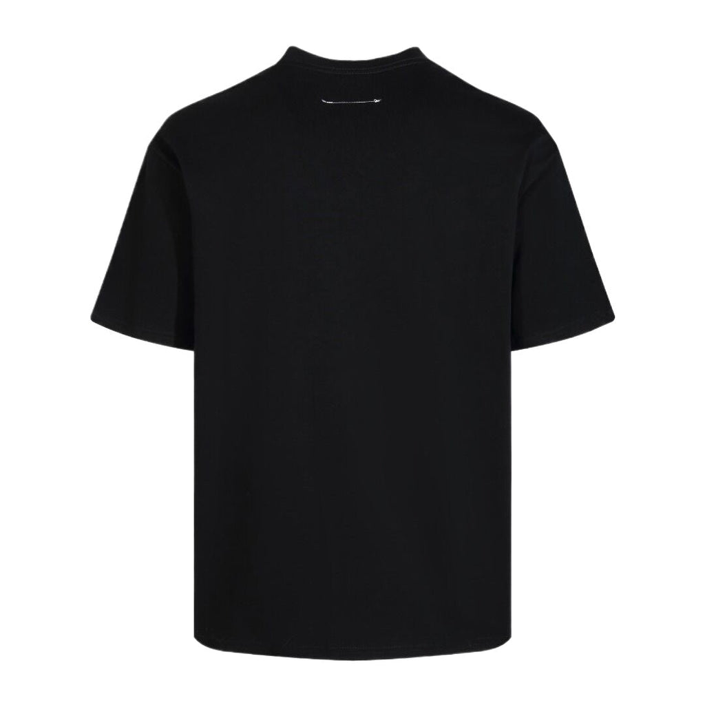 Balenciaga Stacked Distressed Logo T-Shirt in Black & White
